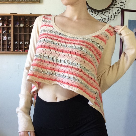 SOLD FILLMORE Free People Artsy Metallic Sweater - Picture 4 of 8